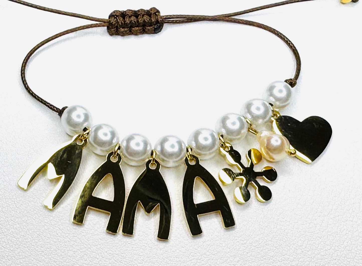 Brazalete Mamá, Ajustable En Cordon