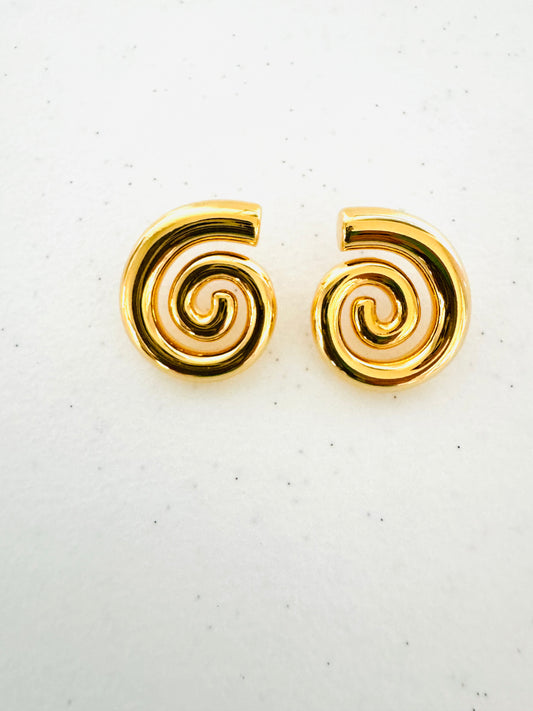 Aretes Caracol Dorado