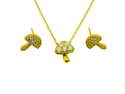 Cadena Con Charms En Forma De Hongo