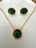 Set Malaquita Dorada