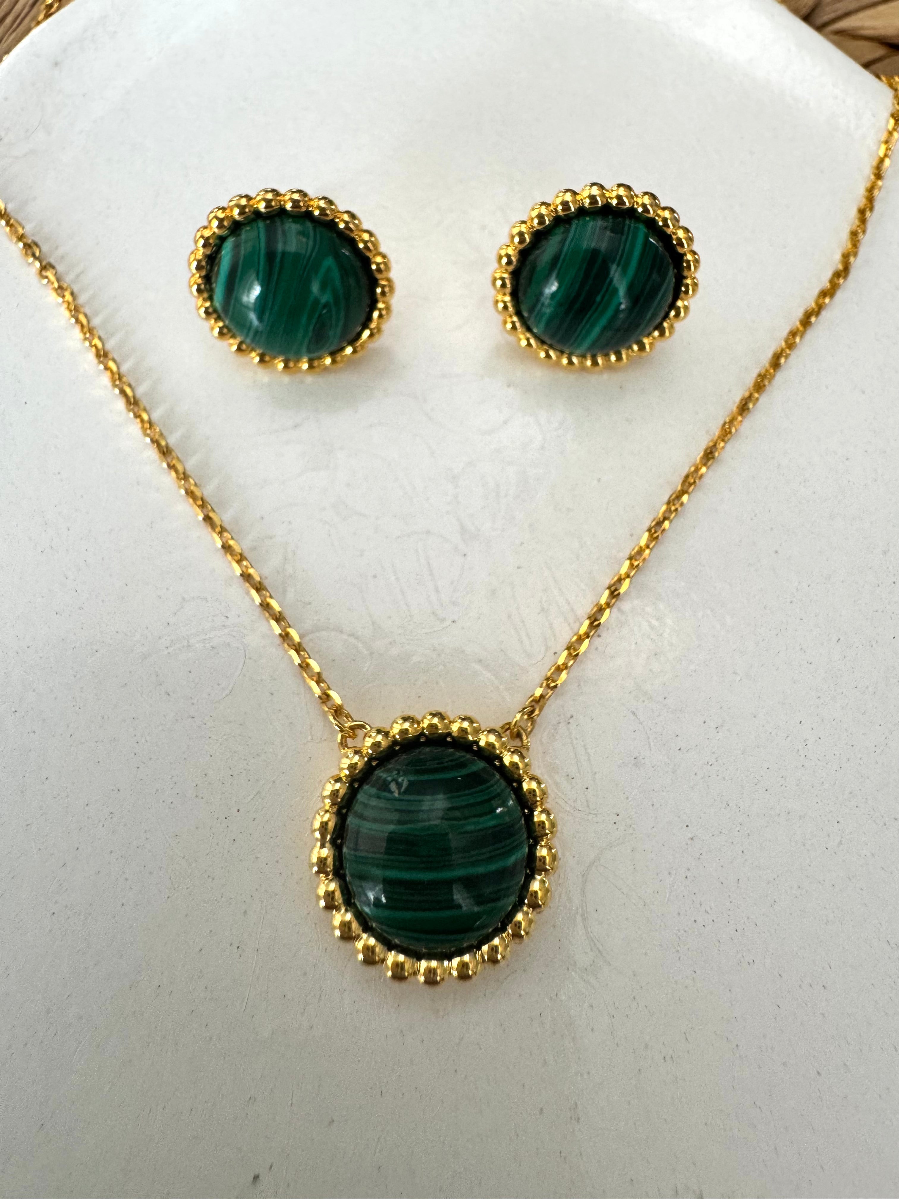 Set Malaquita Dorada