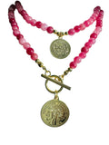 Collar De Piedras Naturales Con Monedas