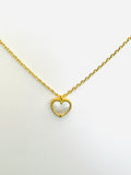 Collar con Piedra Nacar en Forma de Corazón