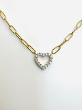 Collar de Corazon con Piedras clear