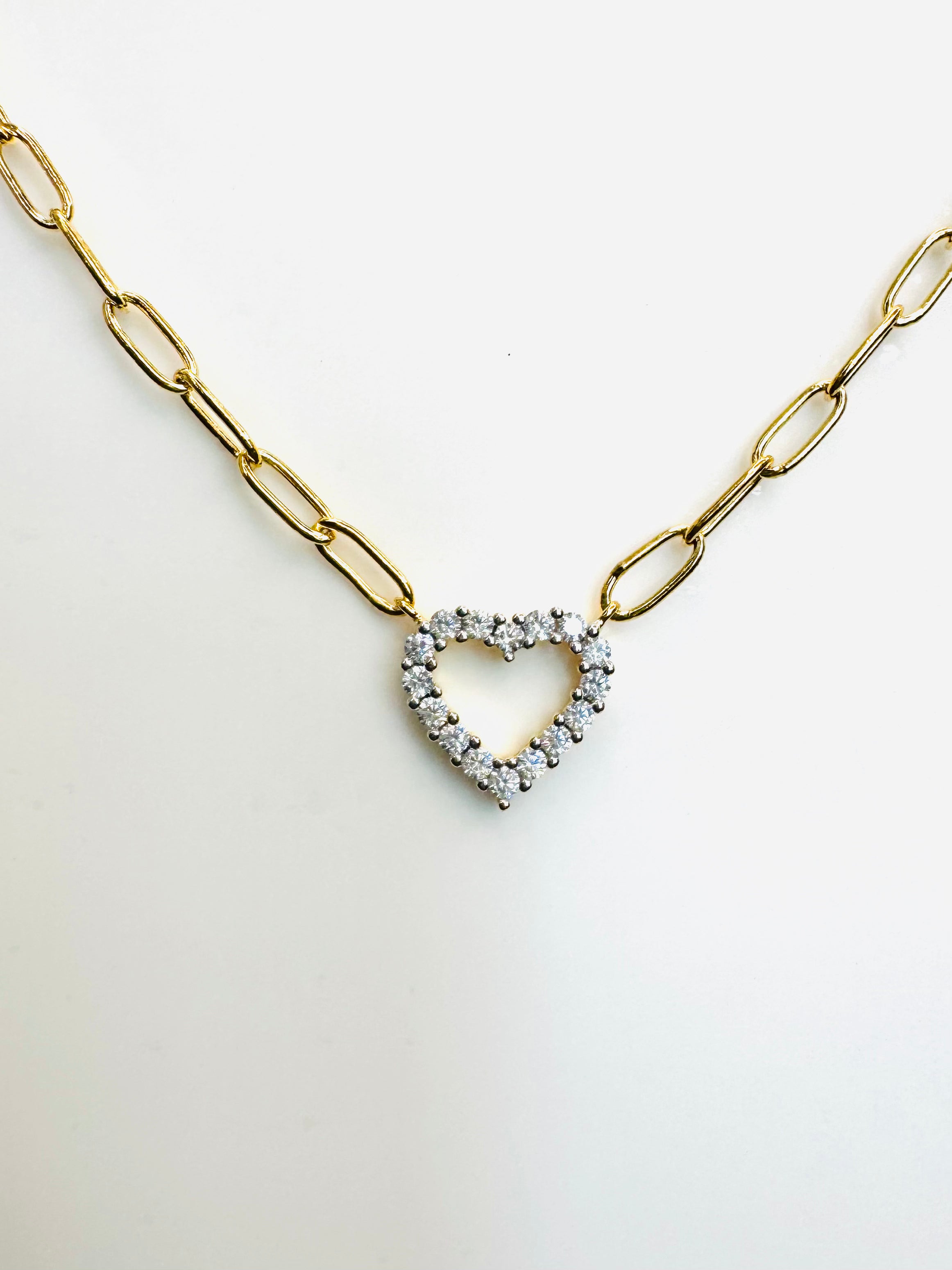 Collar de Corazon con Piedras clear