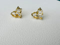 Aretes Con Piedra Clear en Forma de Corazon