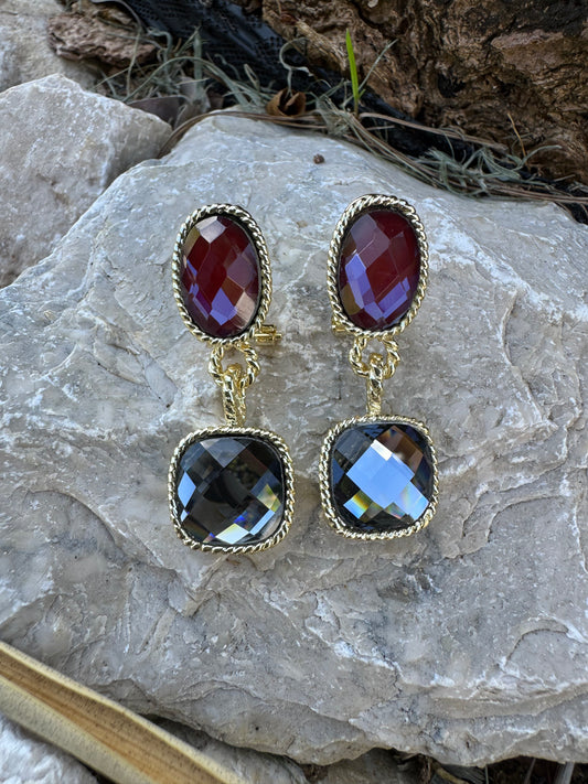 Aretes Colgantes, Con Piedras