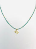 Collar Piedras Trquesas Pendant Forma De Estrella