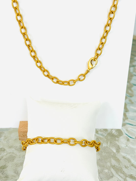 Conjunto De Cadena Y Brazalete