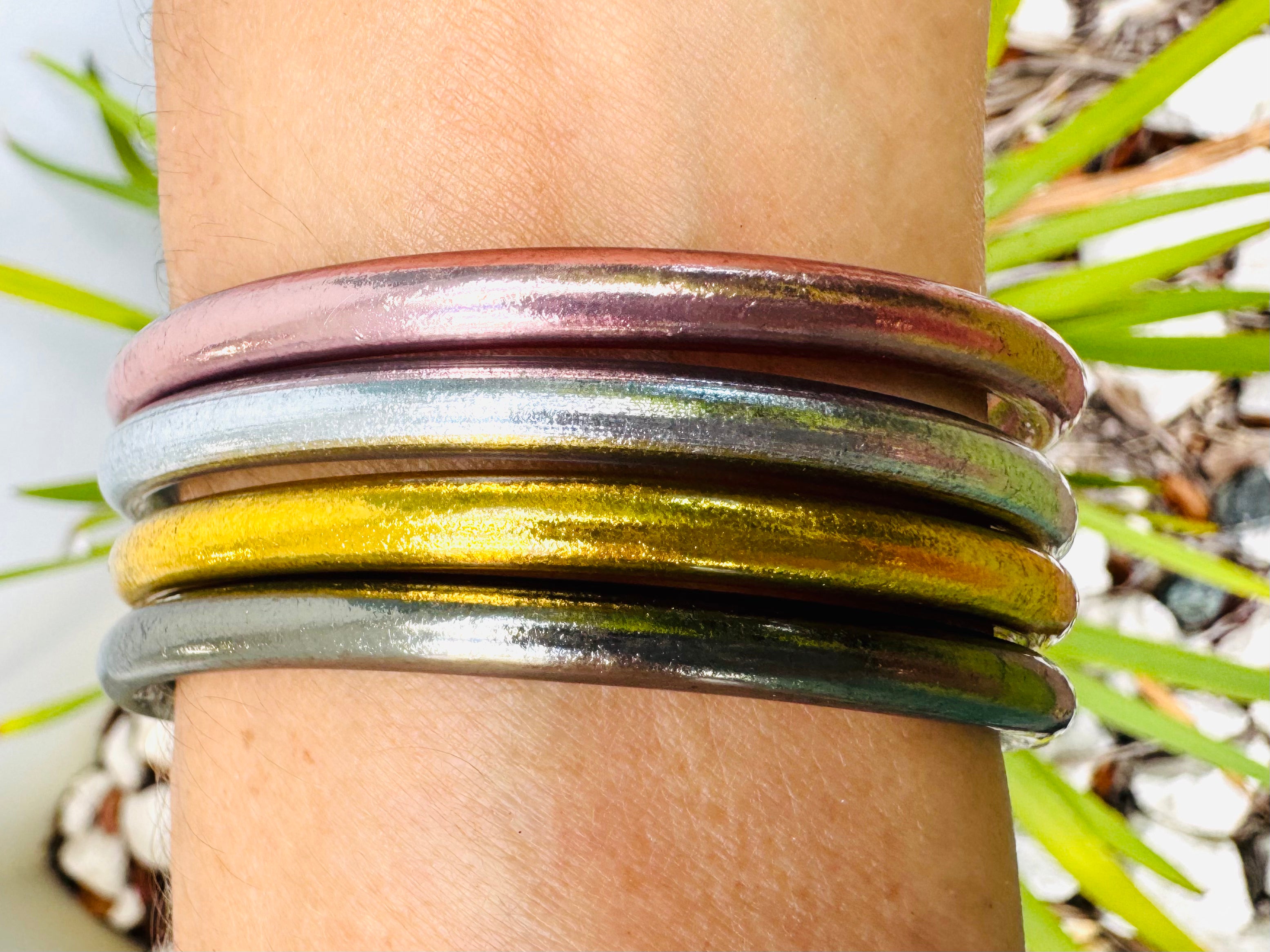 Set De 4 Brazaletes De Silicona