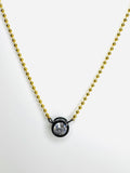 Cadena De Bolitas Con Pendant De Zirconia