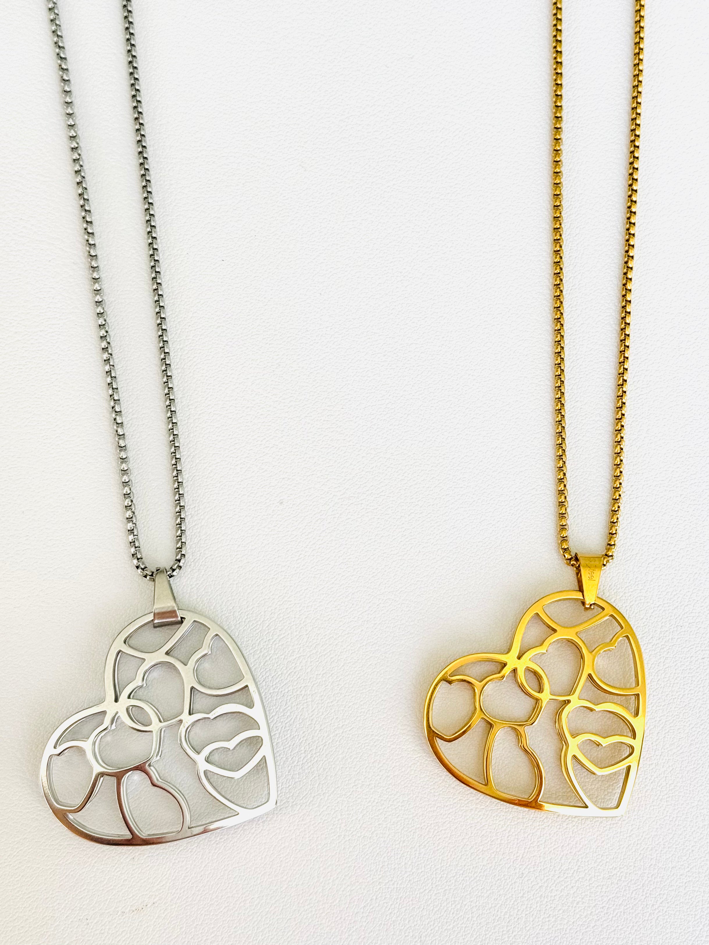 Cadena Larga Con Corazon Vida