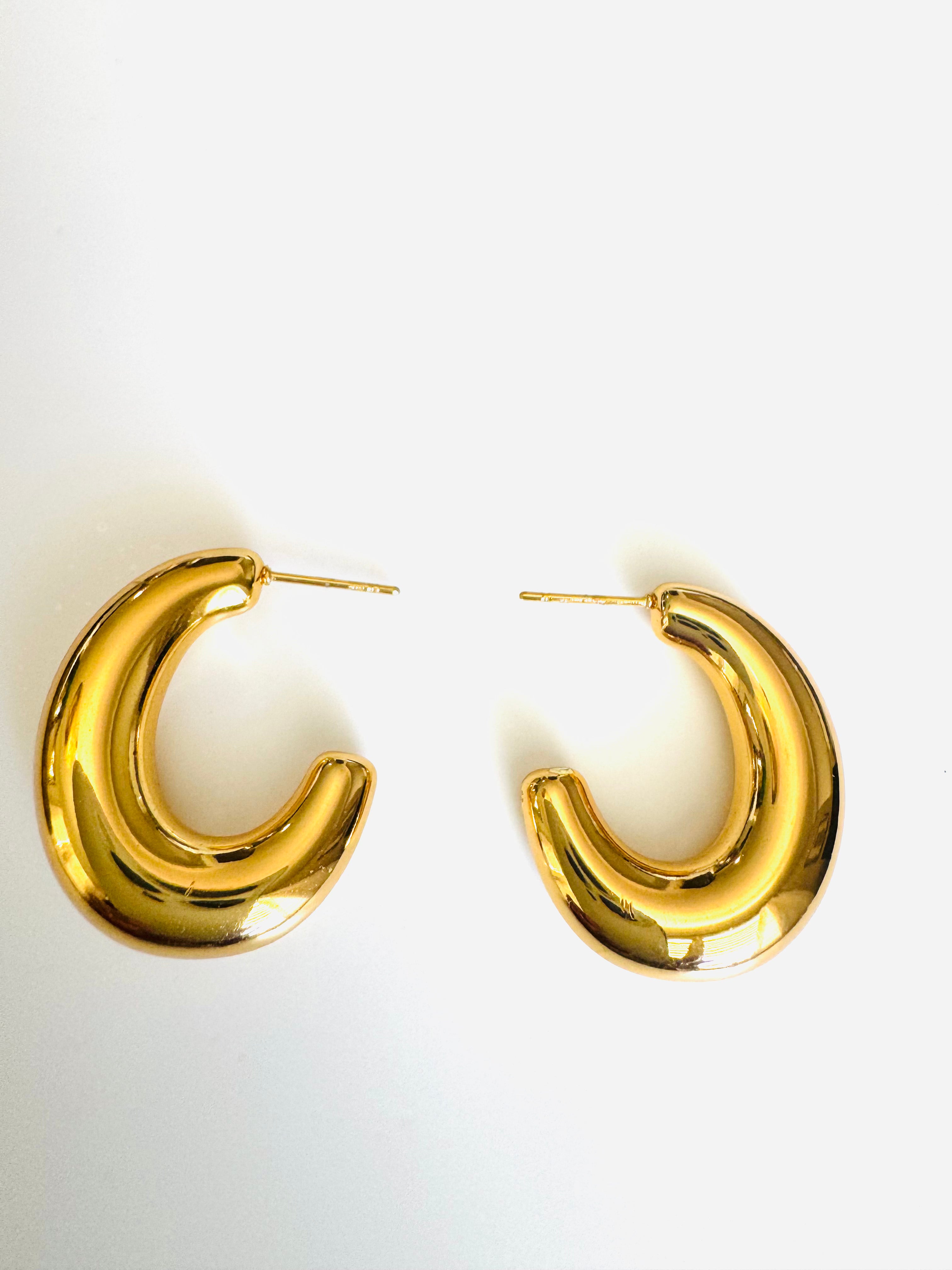 Aretes Dorados ,En Forma De Argollas