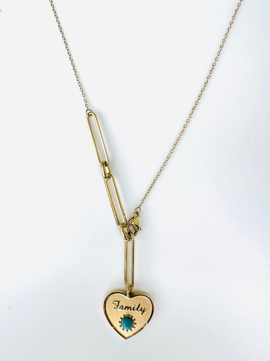Collar Family En Forma De Corazon