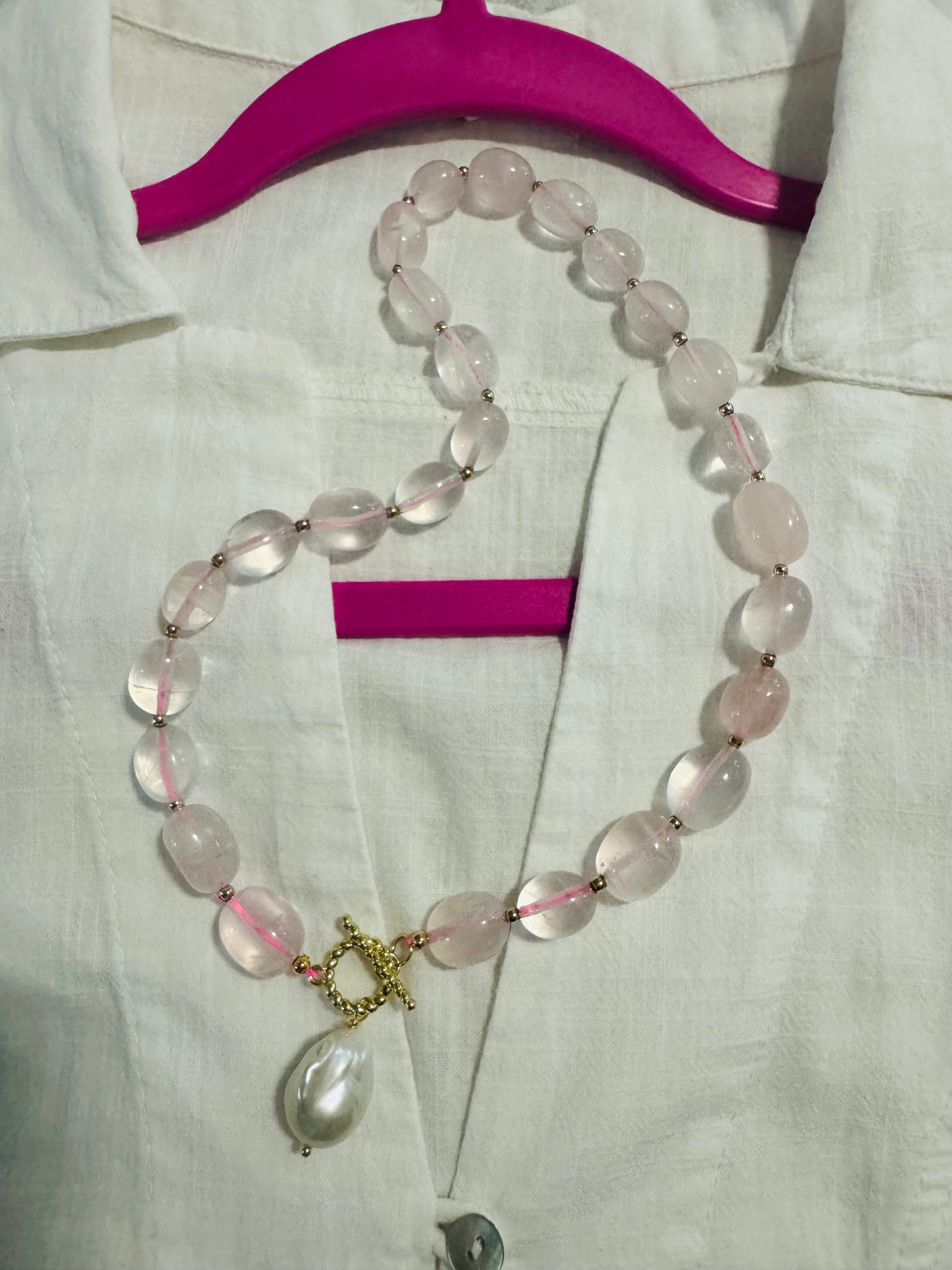 Collar Con Perla Barroca