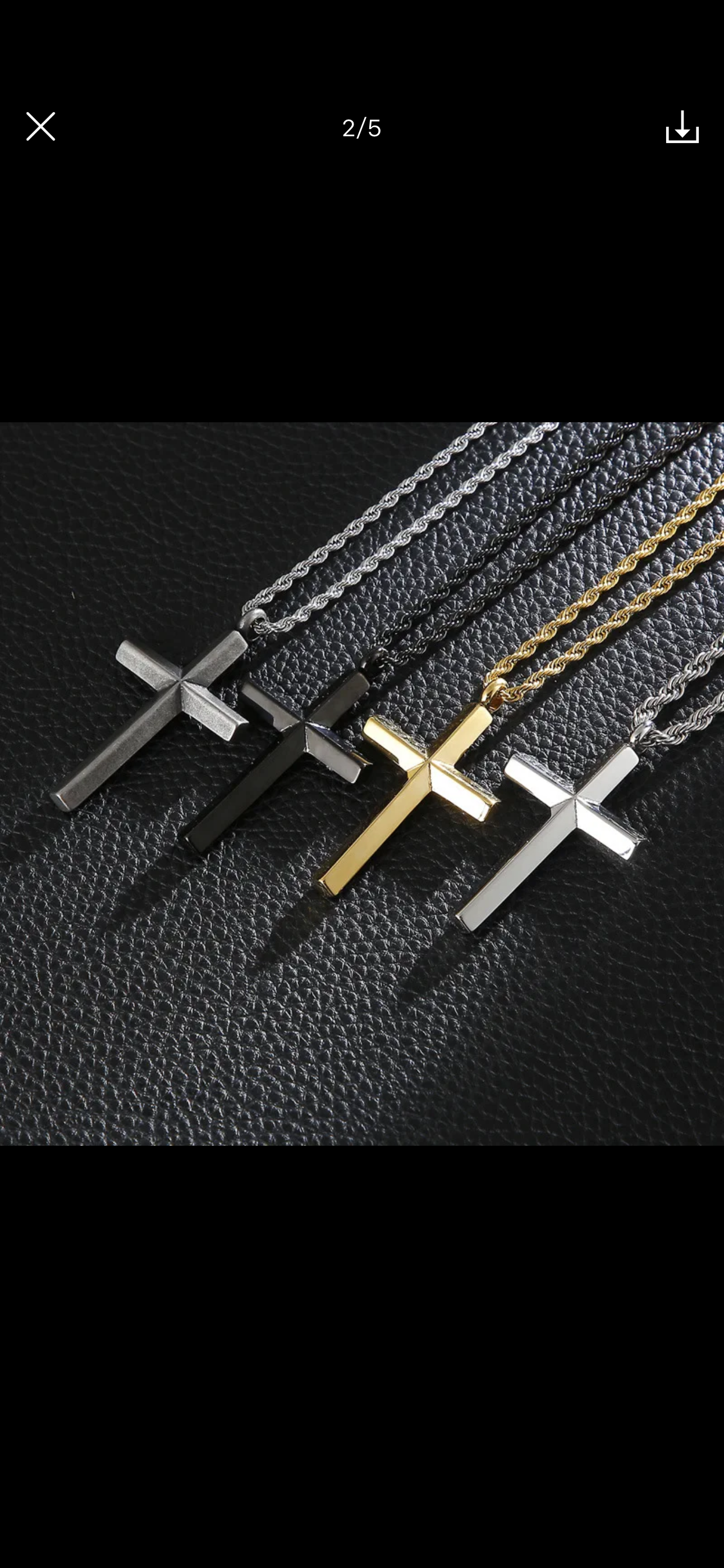 Cadena Con Cruz De Hombre