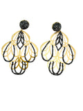 Aretes Largos Con Piedras Acerinas