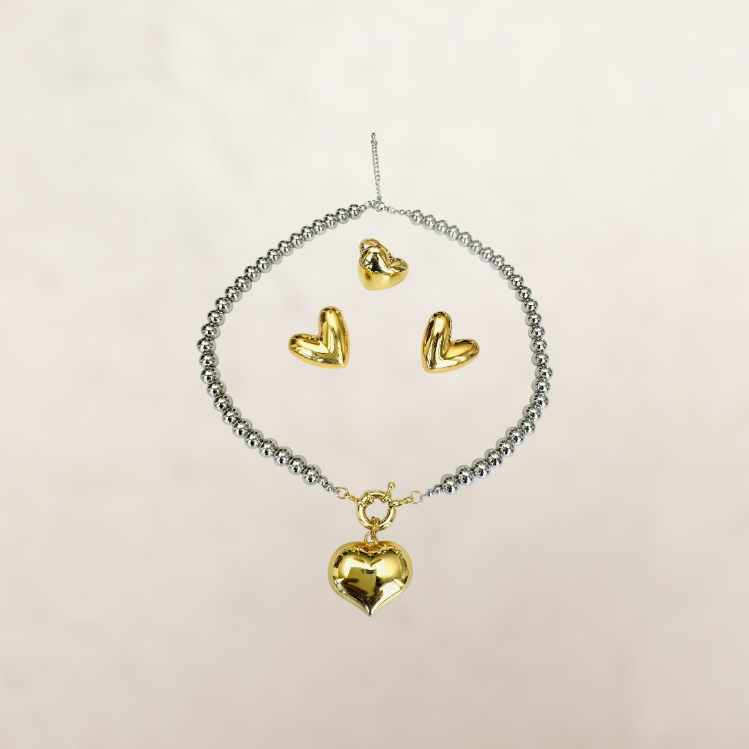 Trío Versátil de Corazones Dorados