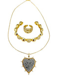 Set Circonias Pavé Dorado