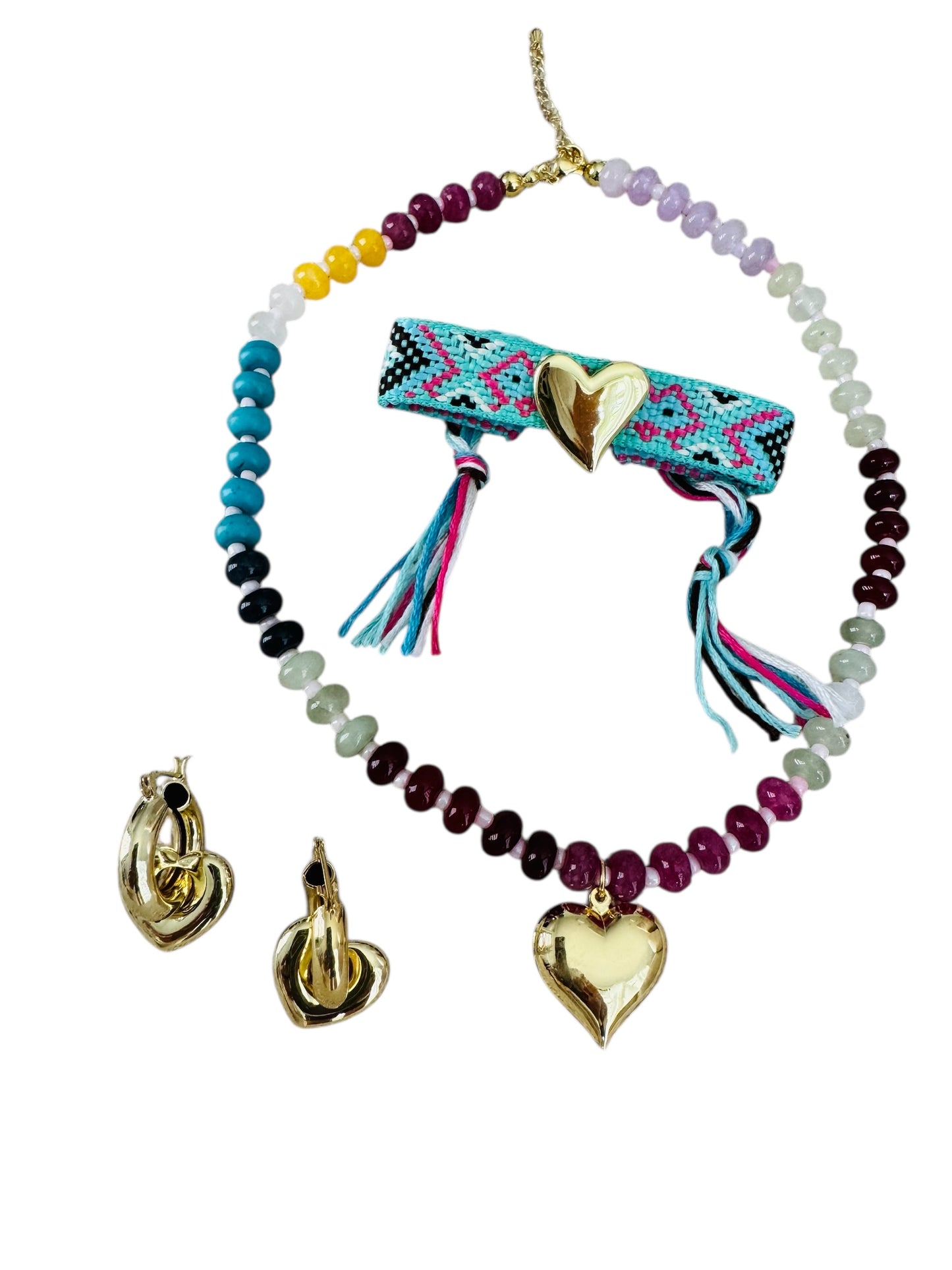 Golden Heart Jewelry Set