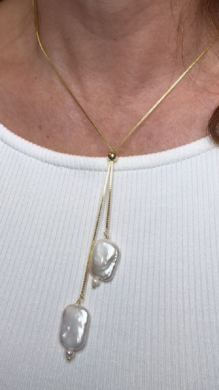 Collar Doble Perla